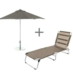 Fiam Amigo Sonnenliege mit Elba Sonnenschirm