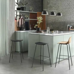 Fiber Barhocker mit Rückenlehne 75cm