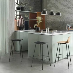 Fiber Barhocker mit Rückenlehne 65cm