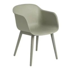 Fiber Chair Armlehnstuhl mit Holzgestell Recycelt