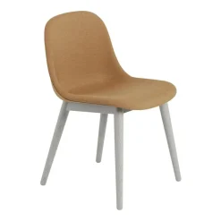 Fiber Chair Stuhl gepolstert mit Holzgestell