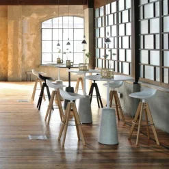 Flow Barhocker Gestell Eiche 78cm