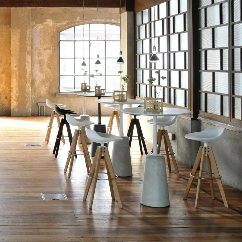 Flow Barhocker Gestell Eiche 65cm