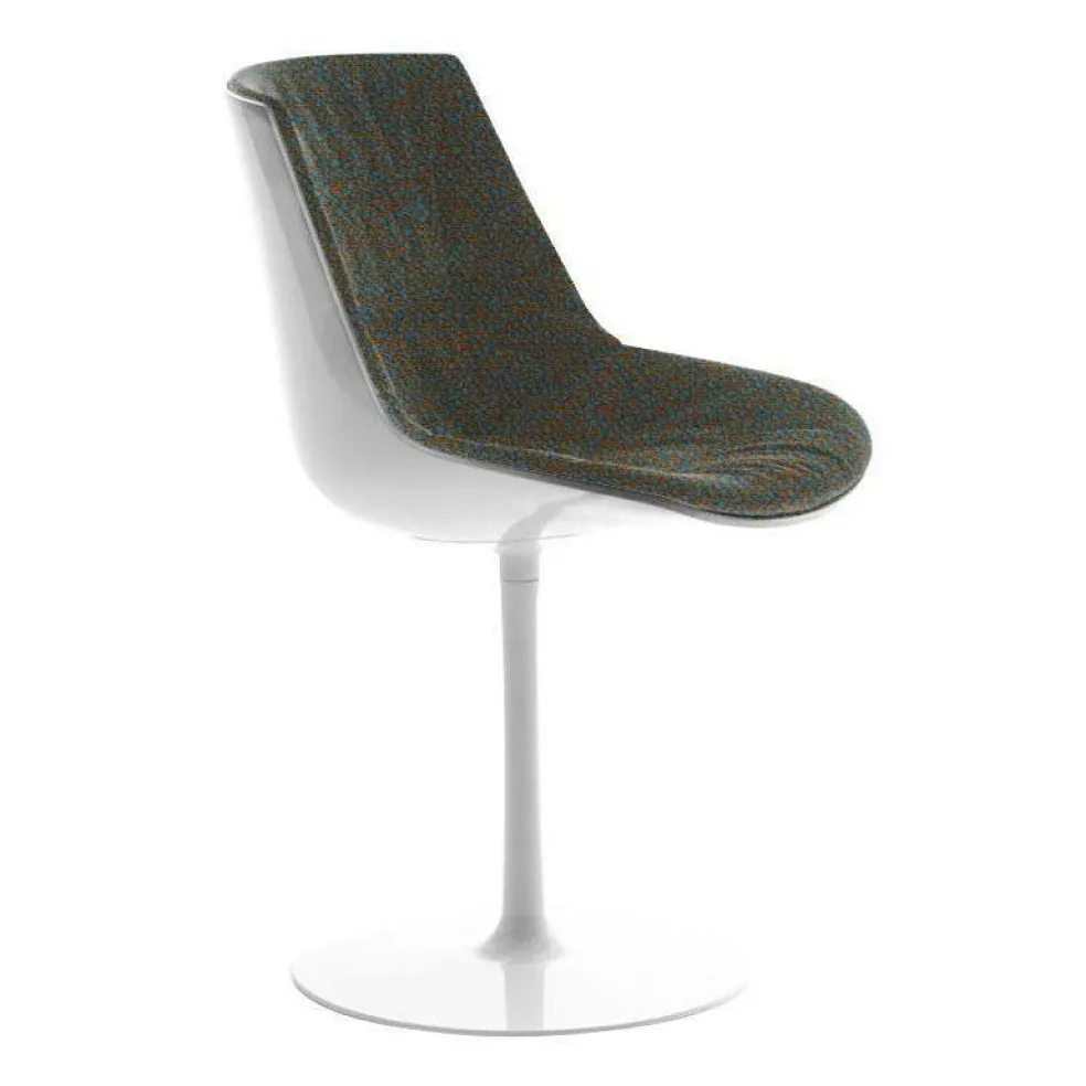 Flow Drehstuhl gepolstert mit Tellerfuß