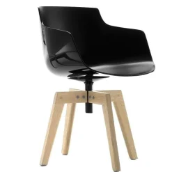 Flow Slim Armlehnstuhl Füße in Eiche