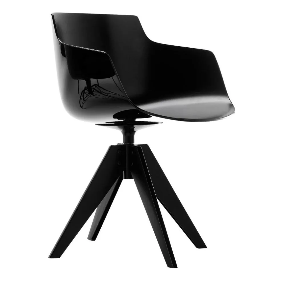 Flow Slim Armlehnstuhl Vierfußgestell VN Stahl