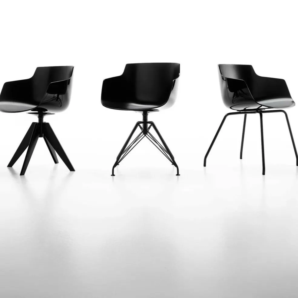 Flow Slim Armlehnstuhl Vierfußgestell VN Stahl