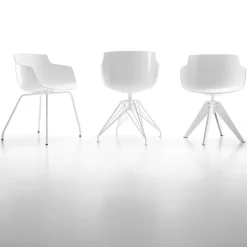 Flow Slim Armlehnstuhl Vierfußgestell VN Stahl