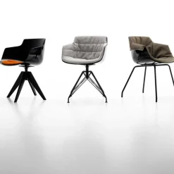 Flow Slim Armlehnstuhl Vierfußgestell VN Stahl