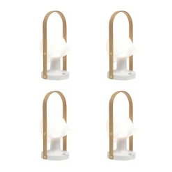 FollowMe LED Outdoor Tischleuchte mit Akku 4er Set