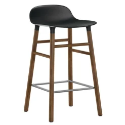 Form Barhocker Gestell Walnuss 65cm