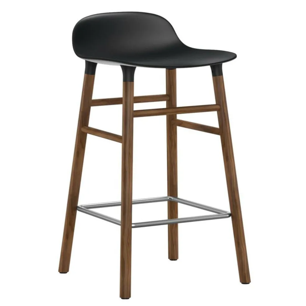 Form Barhocker Gestell Walnuss 65cm