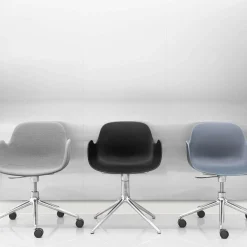 Form Drehstuhl mit Armlehnen 4L Alu