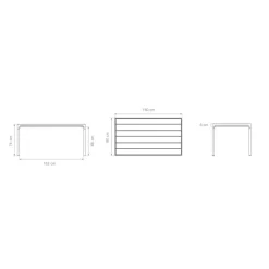 Four Gartentisch 160x90cm