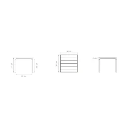 Four Gartentisch 90x90cm