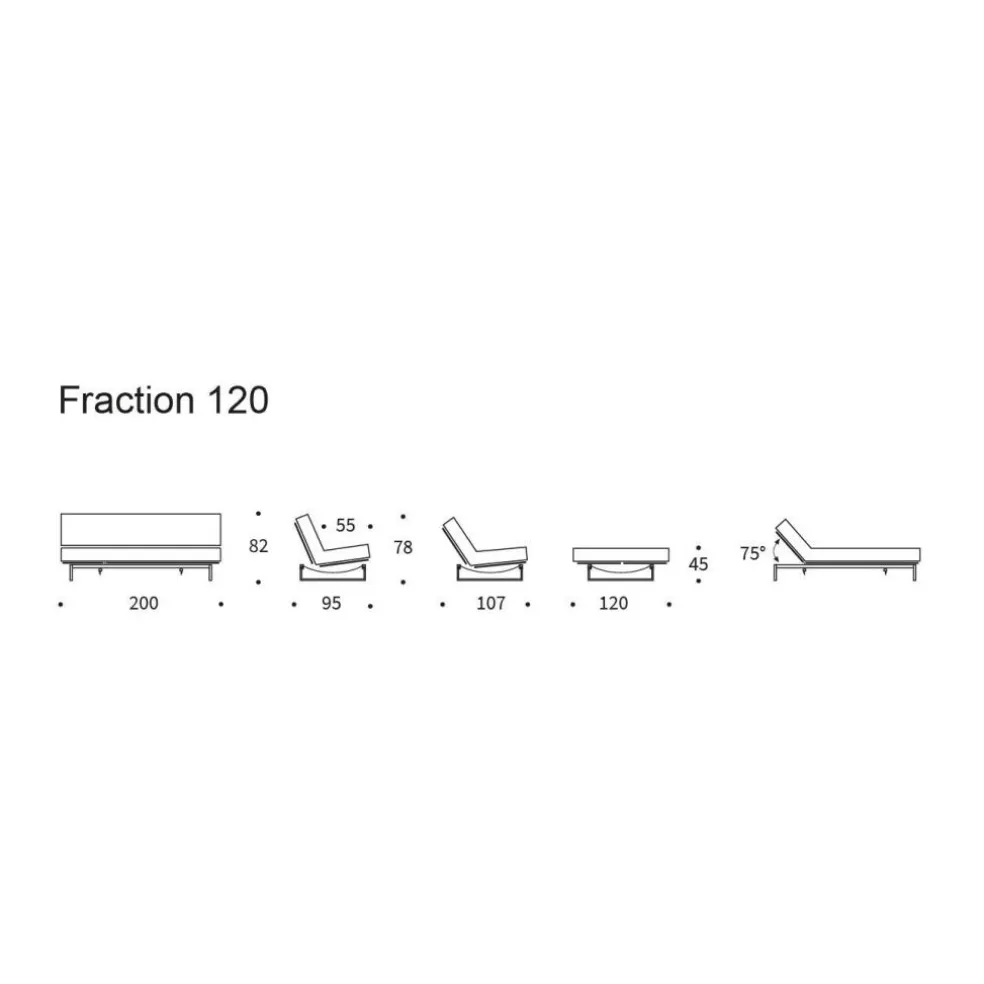 Fraction 120 Schlafsofa Cord 200x95cm