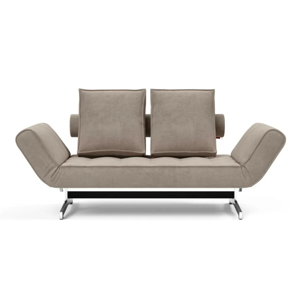 Ghia Schlafsofa Cord Beine Stahl verchromt 210x93cm