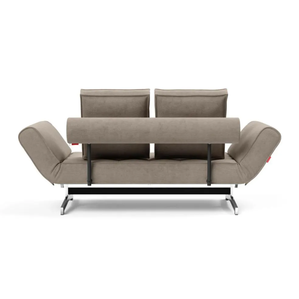Ghia Schlafsofa Cord Beine Stahl verchromt 210x93cm
