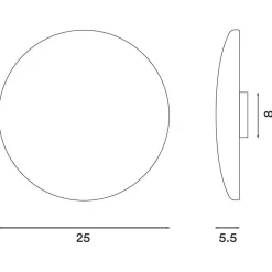Glint LED Wandleuchte S