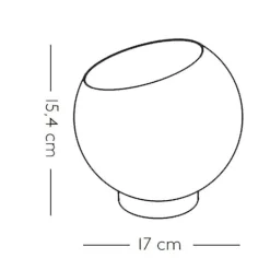 Globe Blumentopf Edelstahl Ø 17cm