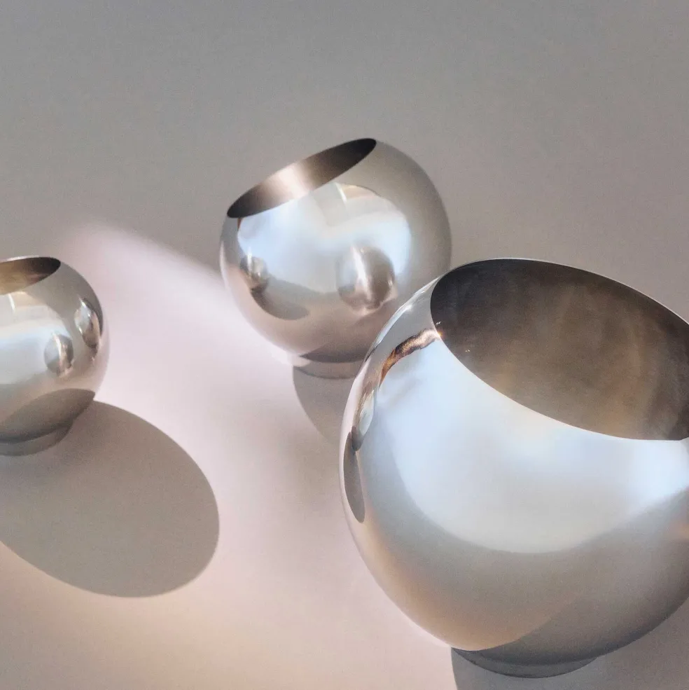 Globe Blumentopf Edelstahl Ø 21cm