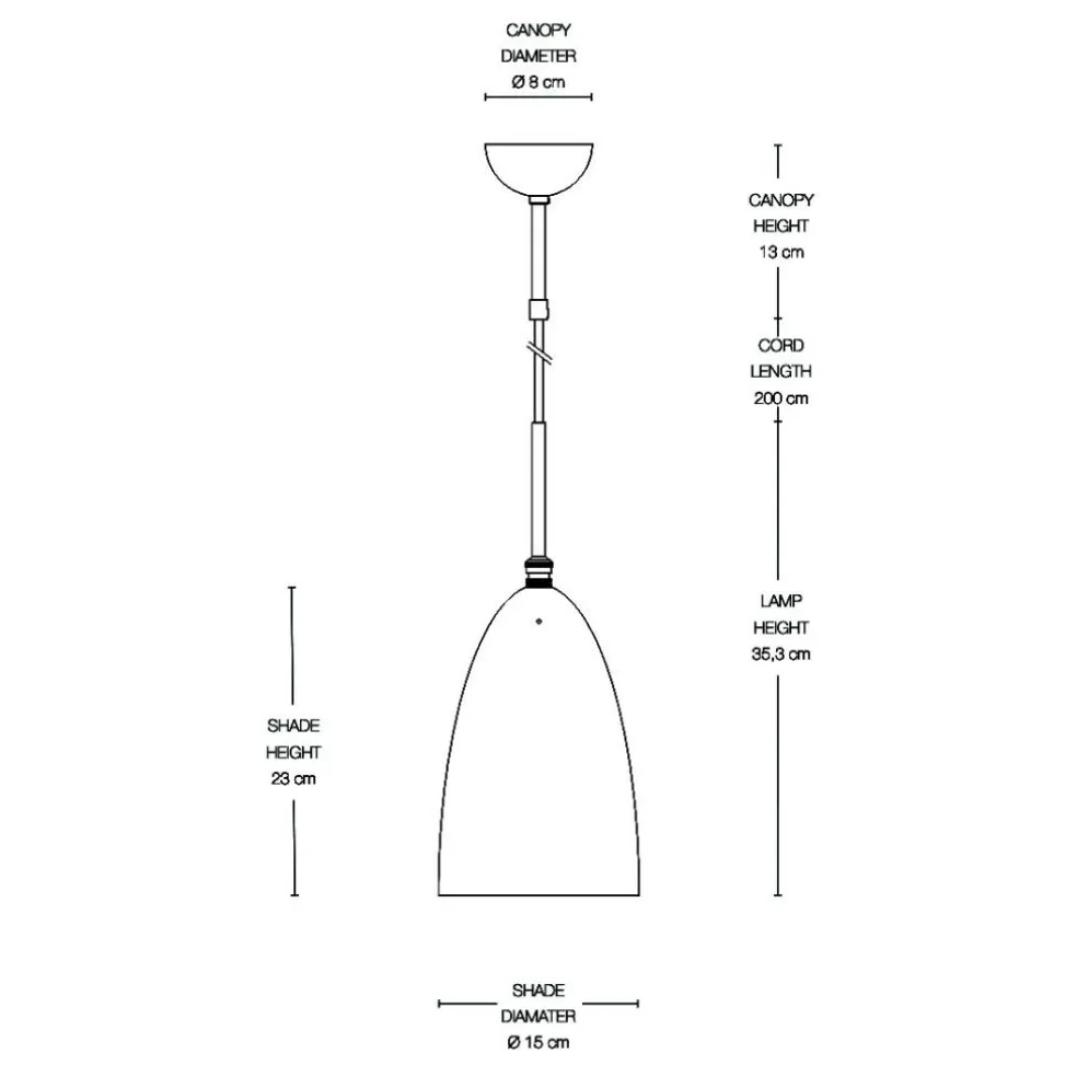 Gräshoppa Pendelleuchte glänzend