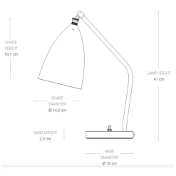 Gräshoppa Tischleuchte glänzend