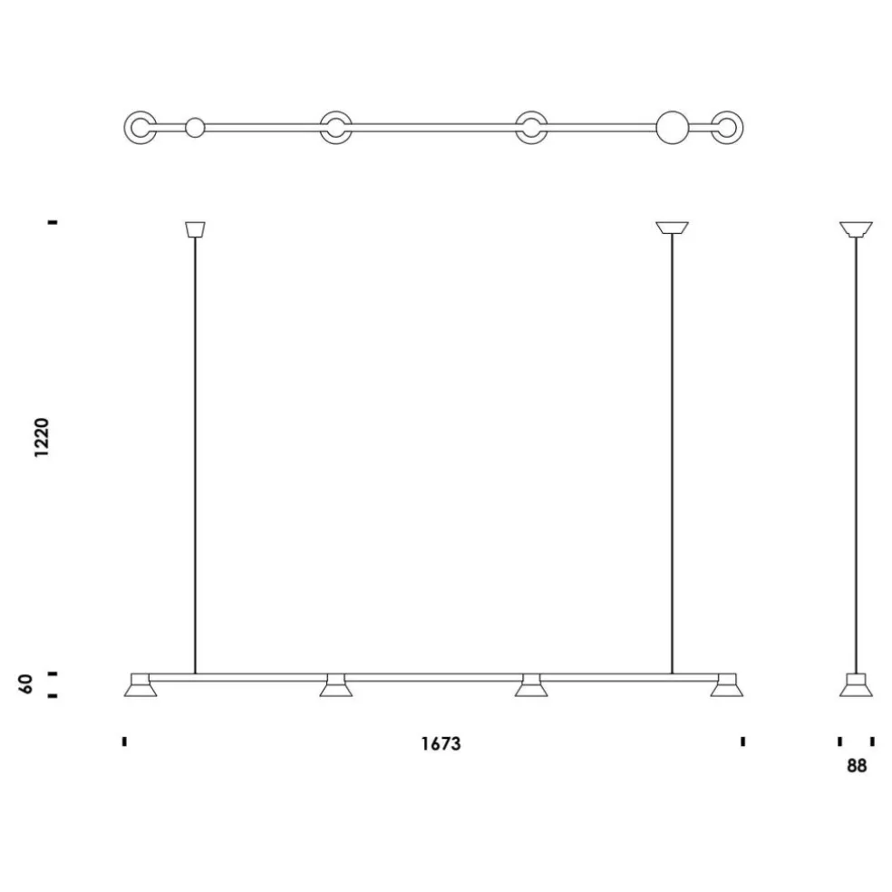 Hat Linear LED Pendelleuchte L