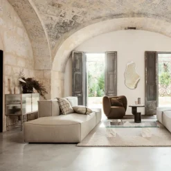 Haze Sideboard geriffeltes Glas