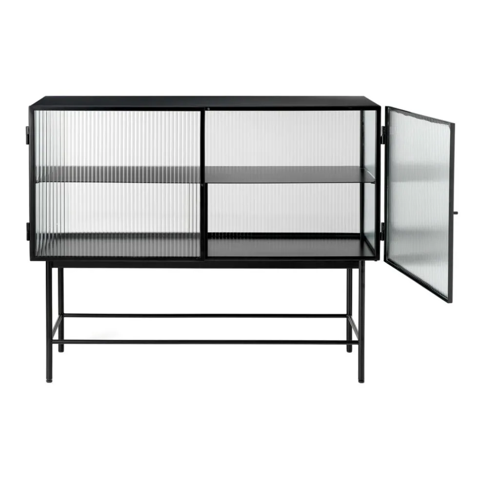 Haze Sideboard geriffeltes Glas