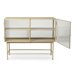Haze Sideboard geriffeltes Glas