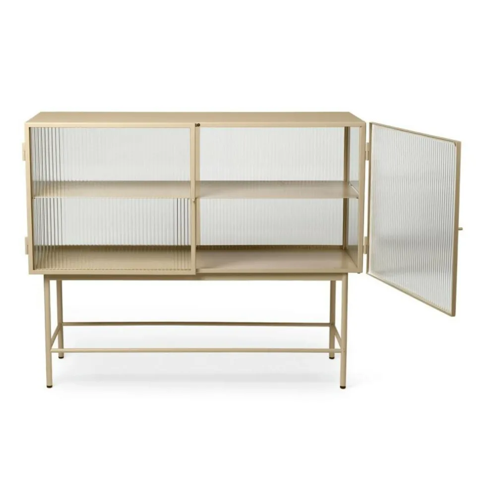 Haze Sideboard geriffeltes Glas
