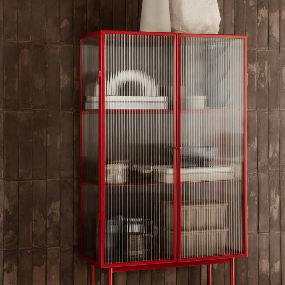 Haze Vitrine geriffeltes Glas