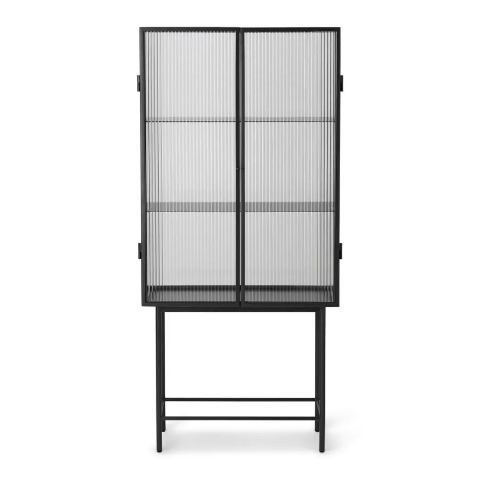 Haze Vitrine geriffeltes Glas