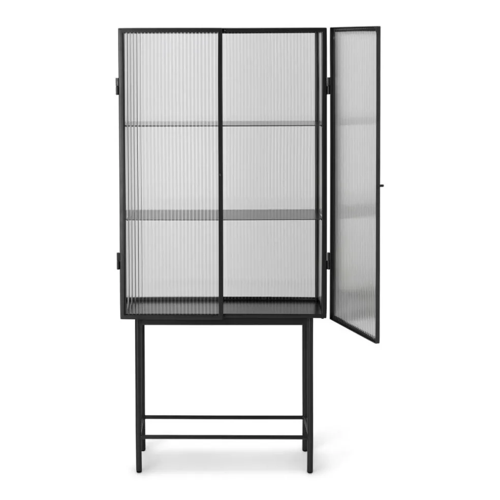 Haze Vitrine geriffeltes Glas