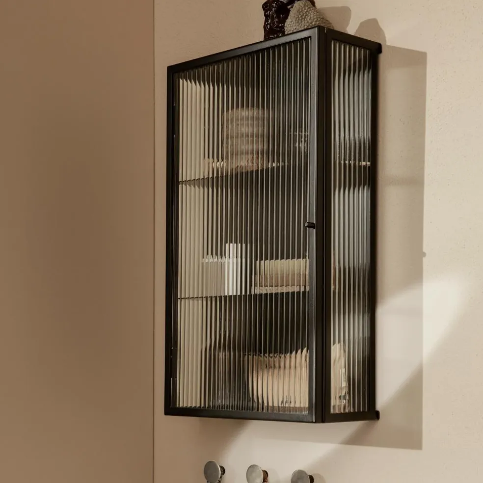 Haze Wandschrank geriffeltes Glas