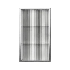 Haze Wandschrank geriffeltes Glas 35x60cm Edelstahl