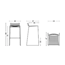 Hee Barhocker Hoch feuerverzinkt