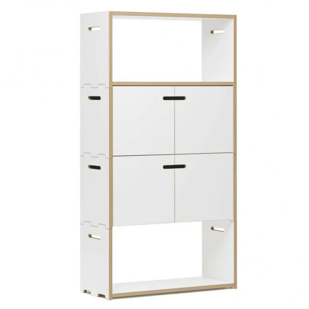 Hochstapler Regal mit Türen H 144cm