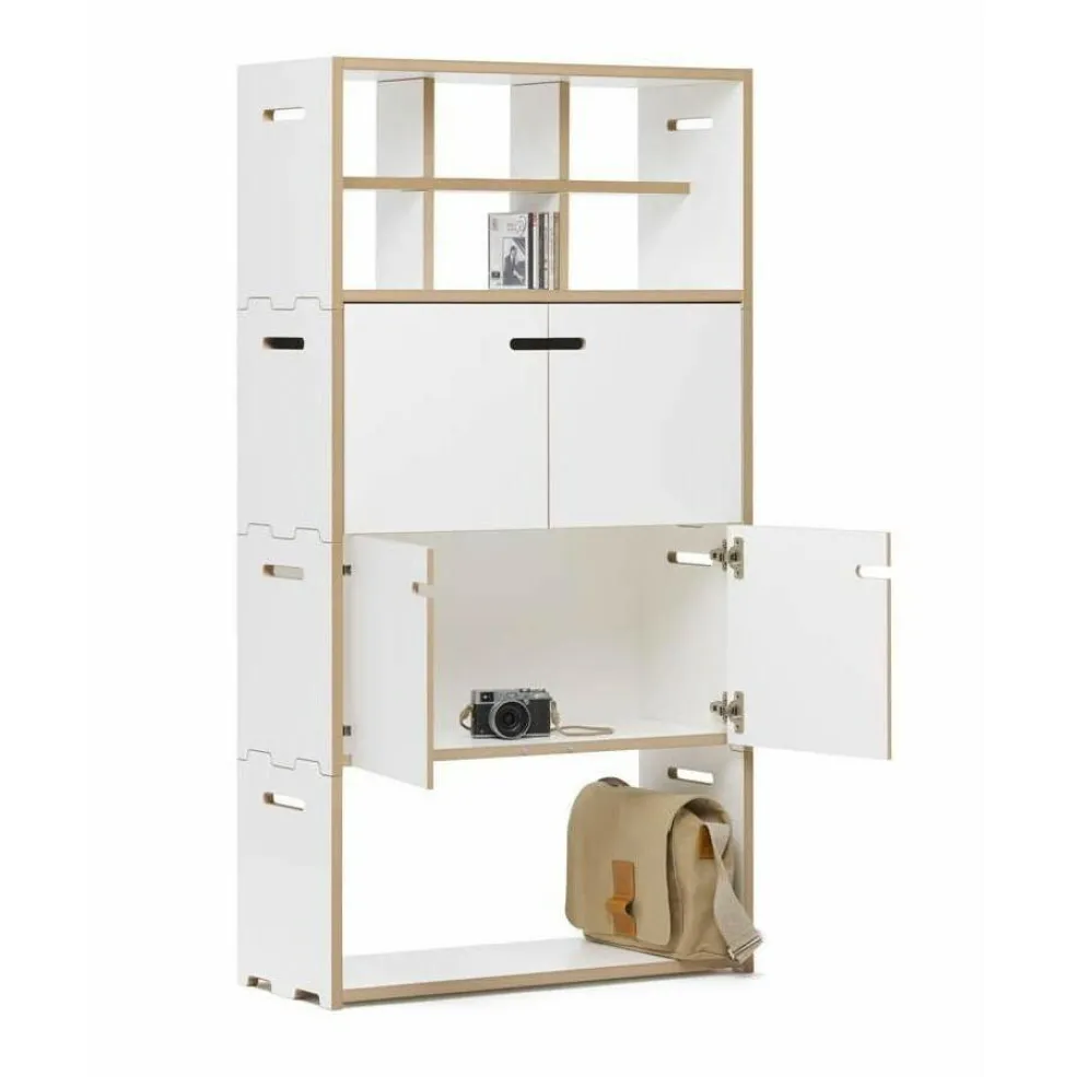 Hochstapler Regal mit Türen H 144cm