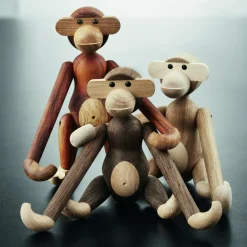 Holzfigur Affe klein Ahorn