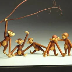 Holzfigur Affe klein Teak