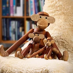 Holzfigur Affe Medium