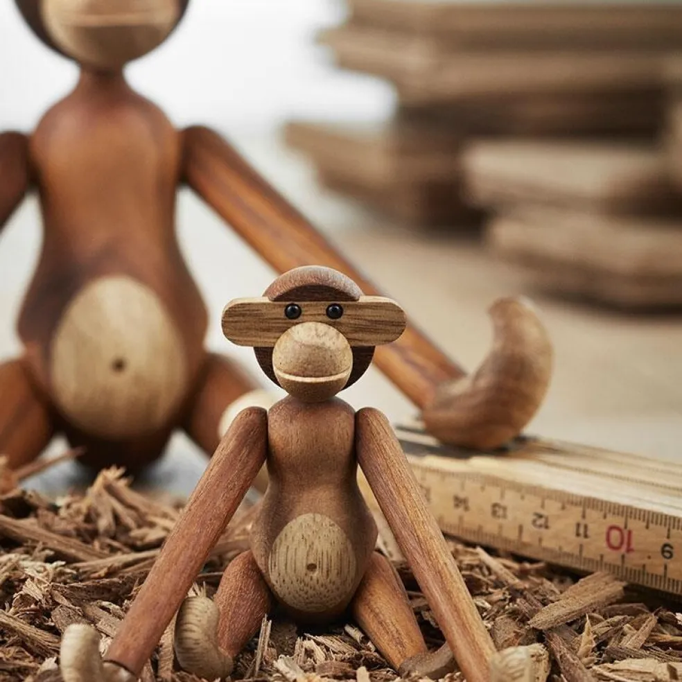 Holzfigur Affe mini