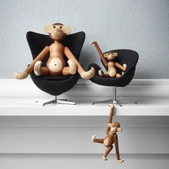 Holzfigur Affe mini