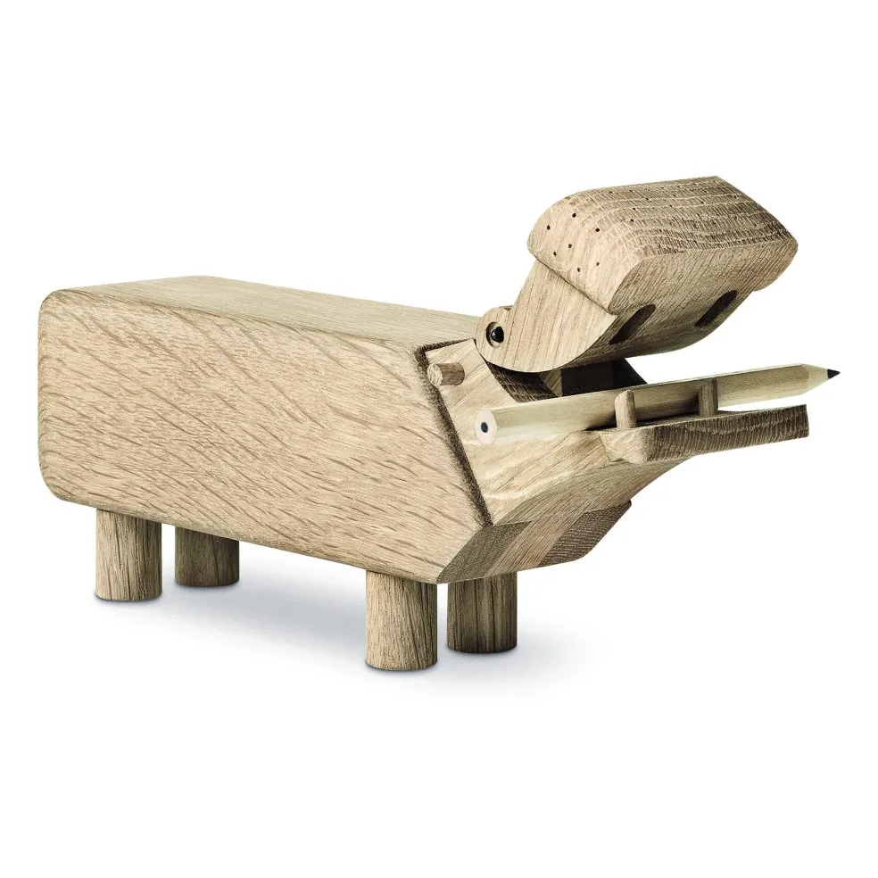 Holzfigur Flusspferd