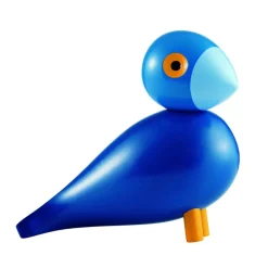 Holzfigur Singvogel lackiert