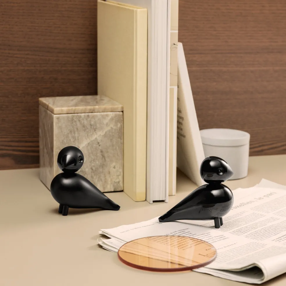 Holzfiguren Die Unzertrennlichen schwarz