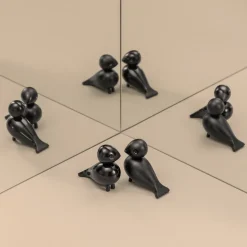 Holzfiguren Die Unzertrennlichen schwarz