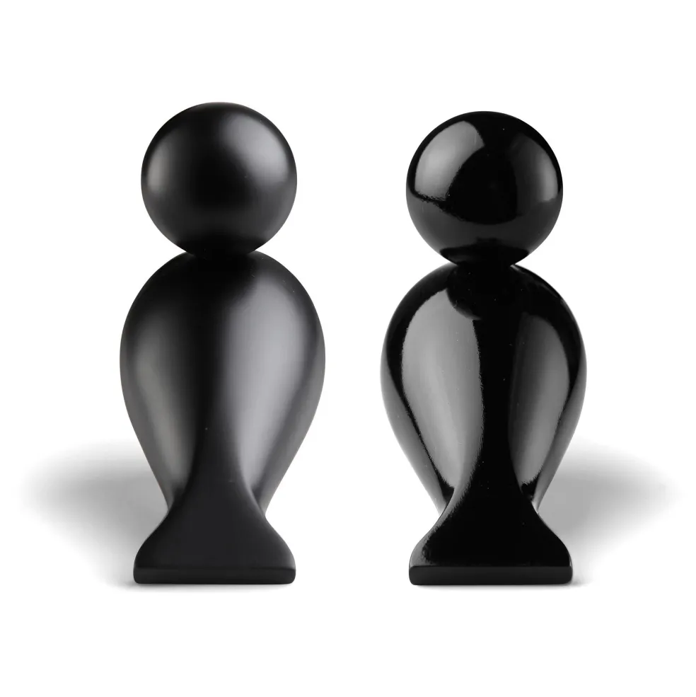 Holzfiguren Die Unzertrennlichen schwarz